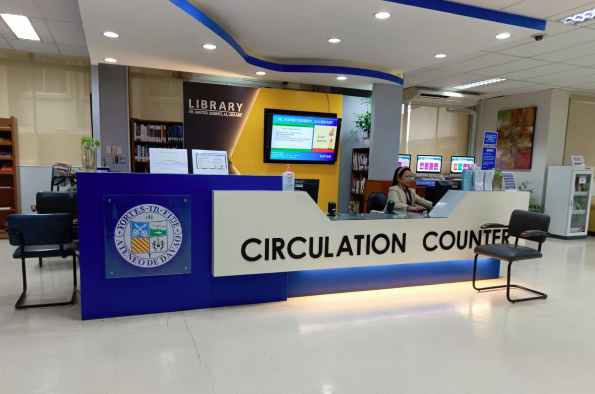 Fr. Mateo Gisbert, SJ Library — circulation counter